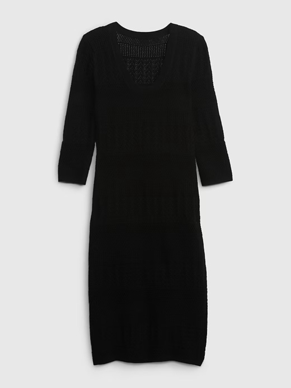 GAP Black Crochet Midi Dress